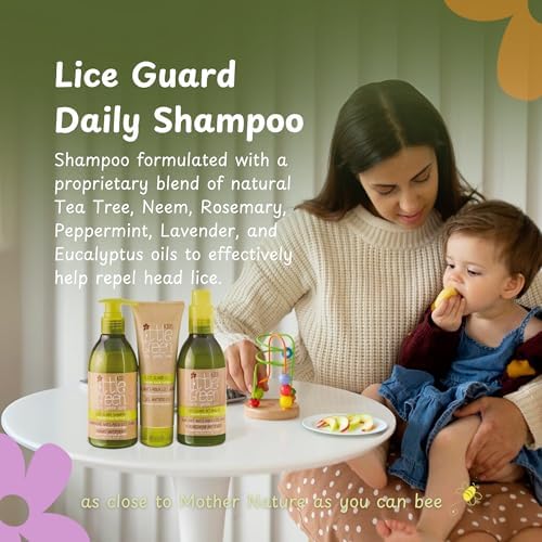 Little Green tea tree oil lice shampoo for children showing natural ingredients.