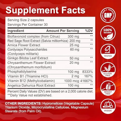 Theronika Aly Tinniease Pro bottle showing ingredients like vitamin B12