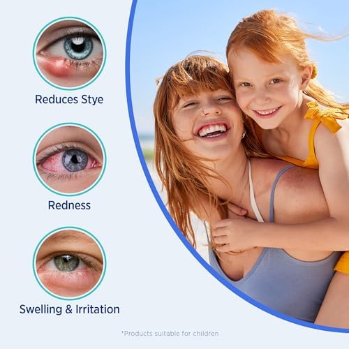 Hypochlorous acid mist bottle with dry cotton pads for stye relief.