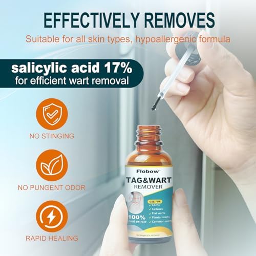 Wart remover gel packaging showing soothing botanical ingredients and 17 percent salicylic acid concentration