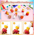 Variety of geometric shape fidget toys on office desk