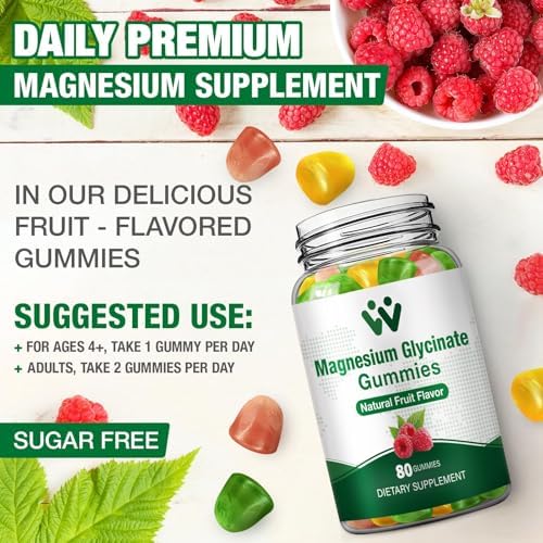 Close up of Wachray Magnesium Glycinate fruit flavored gummies