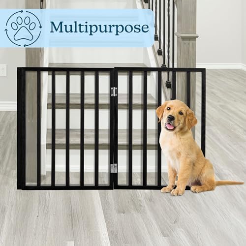 Petmaker wooden pet fence used as a doorway barrier for small dogs and cats.
