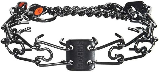 Herm Sprenger pinch collar interlocking links close up view