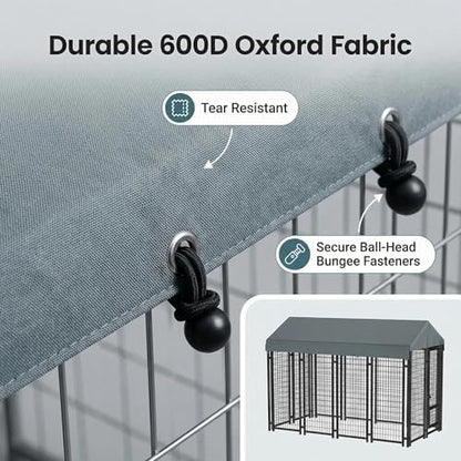 MDHAO gray weather resistant enclosure cover shielding backyard pet run from bright sunlight