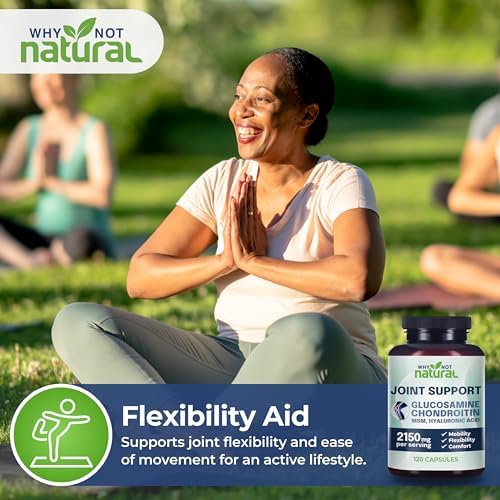 Why Not Natural Glucosamine Chondroitin, MSM, Joint Support Supplements - Knee Pain Joints Health Suppplement - Image 8