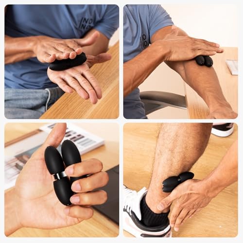 Acupressure hand massager showing high quality frictionless stainless steel bearings