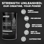 Birdman creatine supplement nutrition facts label closeup