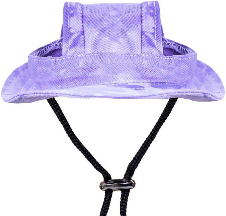 Dogs and Cats Sunshade Anti-Strangulation Hat Anti-Peeling Ears Adjustable Rope Buckle Bucket Hat Pet Supplies (Bright Pink, Medium) - Image 11