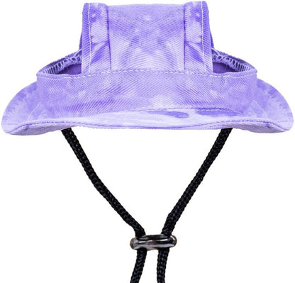 Dogs and Cats Sunshade Anti-Strangulation Hat Anti-Peeling Ears Adjustable Rope Buckle Bucket Hat Pet Supplies (Bright Pink, Medium) - Image 11