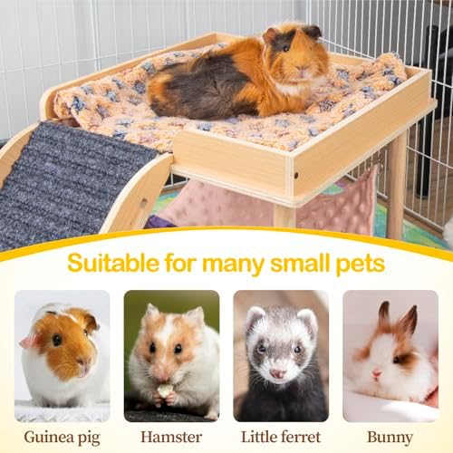Fully assembled Besnew small pet activity center in a cage setting