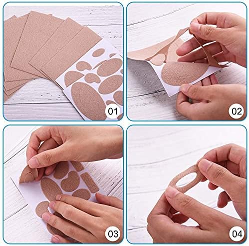 Water-resistant flannel material of moleskin tape showing texture and thickness