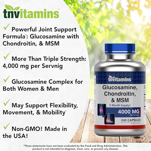 TNVitamins 4000 mg serving size capsule container close up