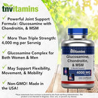 TNVitamins 4000 mg serving size capsule container close up