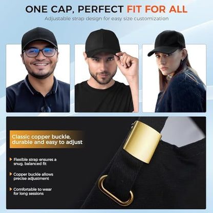Ergonomic hands-free design of Yuxian light therapy hat