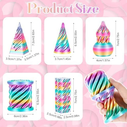 Multicolor pyramid passthrough optical illusion desk toy close up