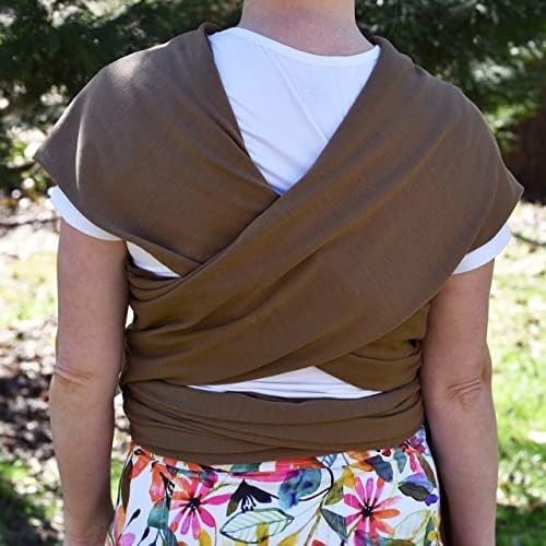 Close up of United States safety tested premium brown cotton fabric wrap with tapered ends
