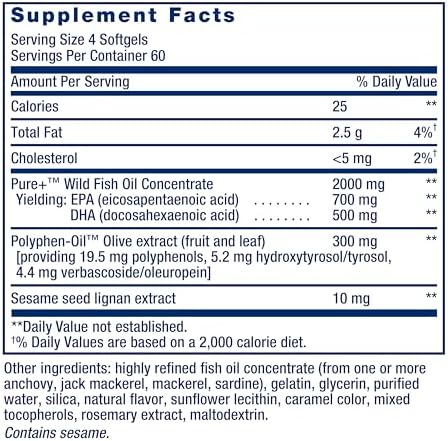 Life Extension Super Omega 3 bottle side view highlighting key ingredients