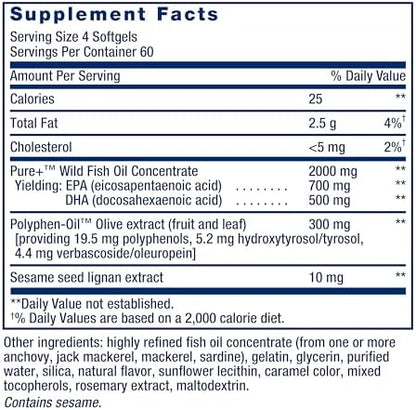 Life Extension Super Omega 3 with Sesame Lignans certified premium supplement packaging