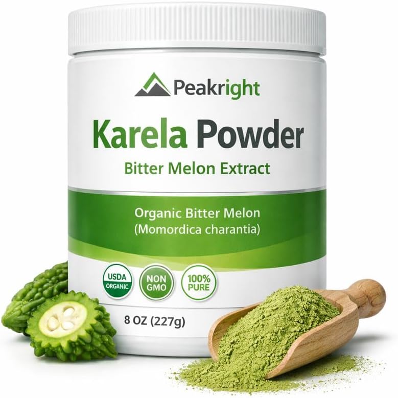 Minature Peakright Karela Bitter Melon Powder front view packaging