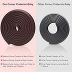 High density rubber foam child safety strip showing thickness