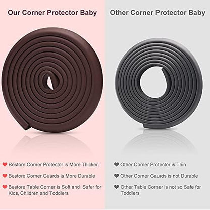 High density rubber foam child safety strip showing thickness