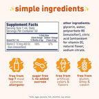 Enfamil liquid vitamin d supplement nutritional facts label close up