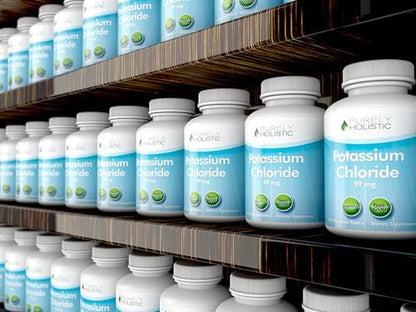 Purely Holistic Potassium Chloride authentic dietary supplement for circulatory wellness and nerve impulses