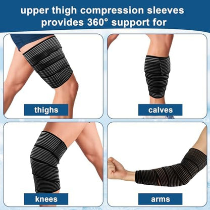 Close up of the breathable fabric and nylon buckle on the leg sleeve