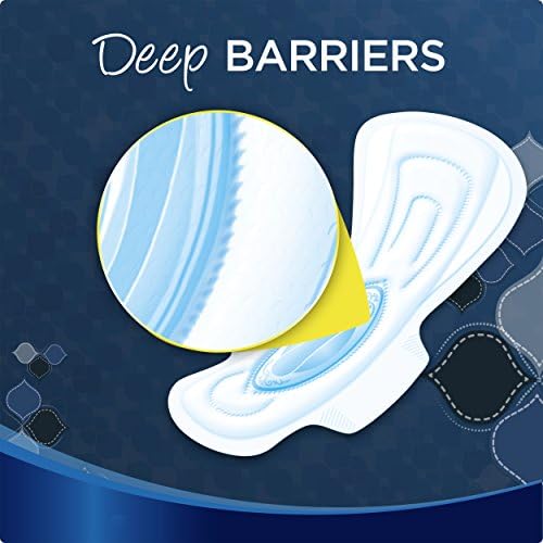 Side view of Always Extra Heavy Overnight pads showing 2x larger back illustration.