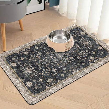 Usnfhcaw Pet Food Mat rubber anti-slip backing