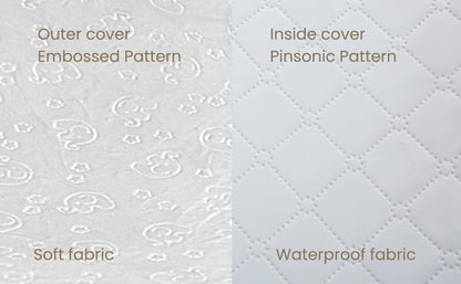 Side profile of fond + found contoured diaper changing mat