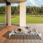 Caghash Elevated Outdoor Raised Dog Bed Outdoor Dogs Bed Lifted Pet Bed Dog Cot for Medium Pet Taste Life, Start with A Pet Bed 34'' x 26'' x 6.5'' - Image 7