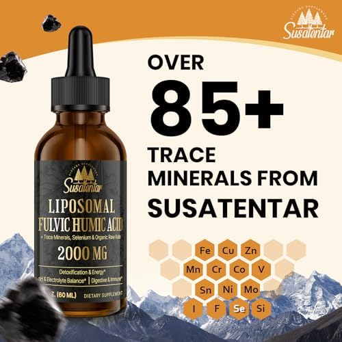 Liposomal fulvic acid supplement for men and women daily electrolyte replenishment
