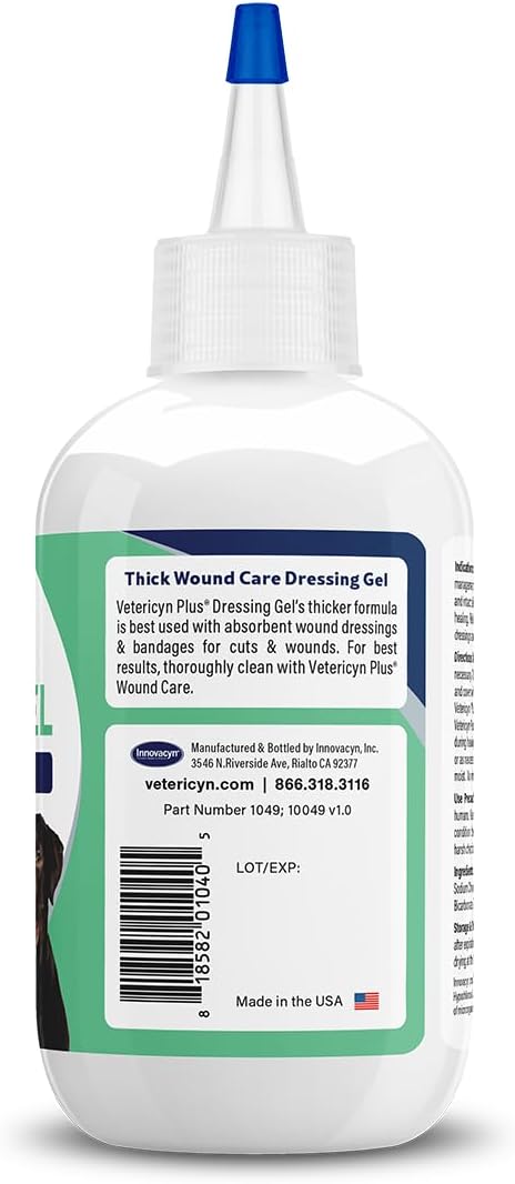 Vetericyn Plus dressing gel for dogs and cats side profile