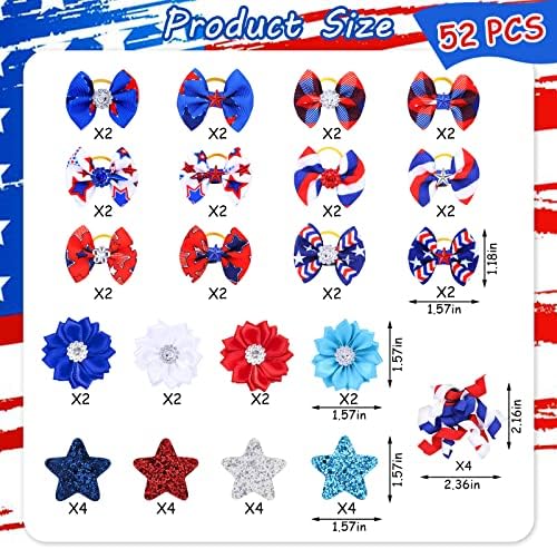 Yorkshire Terrier wearing a patriotic Piklodo dog bow