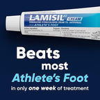 Authentic USA imported Lamisil 30 gram tube showing symptom relief features.