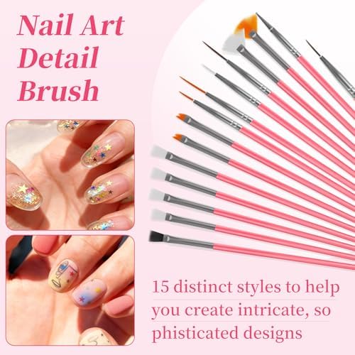 Vivinin nail art kit with magnetic stands and glitter