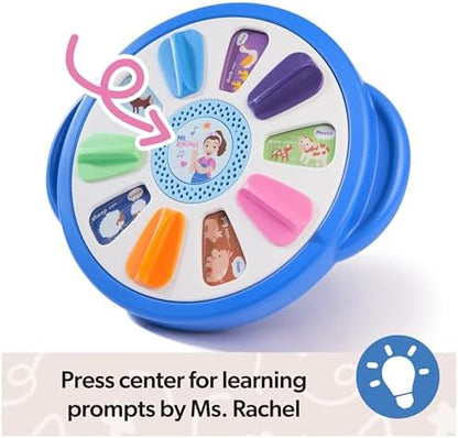 Side angle view displaying the sturdy plastic construction and easy-grip edges for small toddler hands