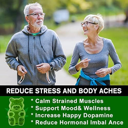 Three bottles of Gornvb hemp gummies for stress support