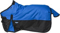 Tough 1 miniature horse turnout blanket front view in royal blue and black