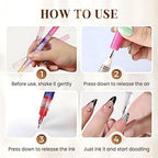 Nail Art Pens, 12 Colors 0.5mm Fine Tip Water-Based Quick-Dry Pens for DIY Nail Design, Doodles & Outlines – Nail Art Kit for Kids, Teens & Beginners - Image 5