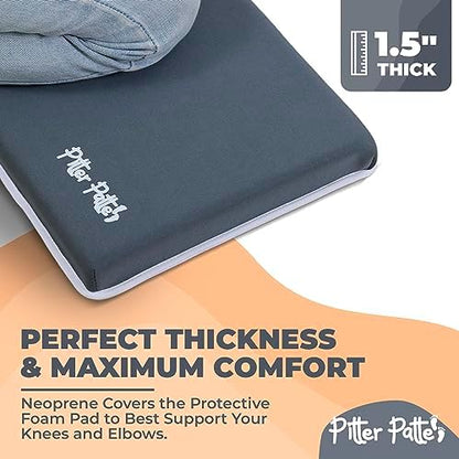 Parent using Pitter Patte bath kneeler and elbow rest set