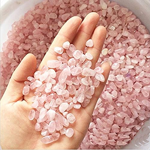Wayber pink quartz decorative gravel in a glass vase