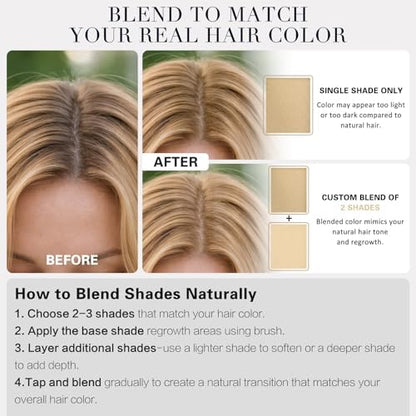 Close up of Springsugar blonde hair powder texture