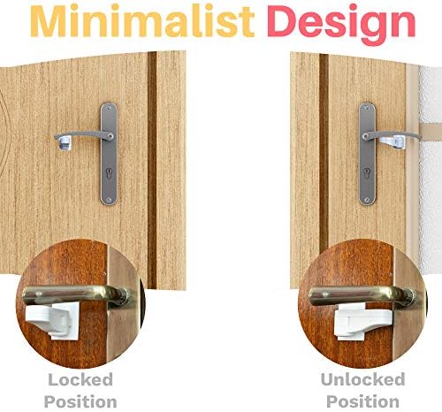 Inaya door handle safety lock minimalist white design