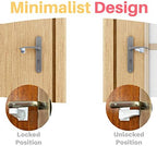 Inaya door handle safety lock minimalist white design