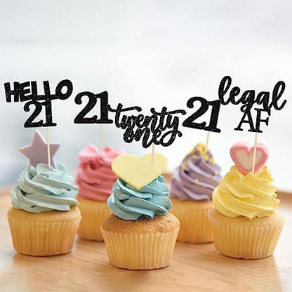 Authentic Gyufise imported birthday cake toppers packaging detailing single-sided glitter design specifications