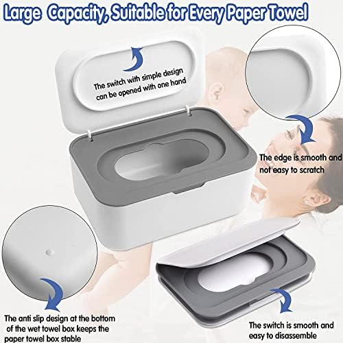 Black wipes dispenser case for bathroom organization