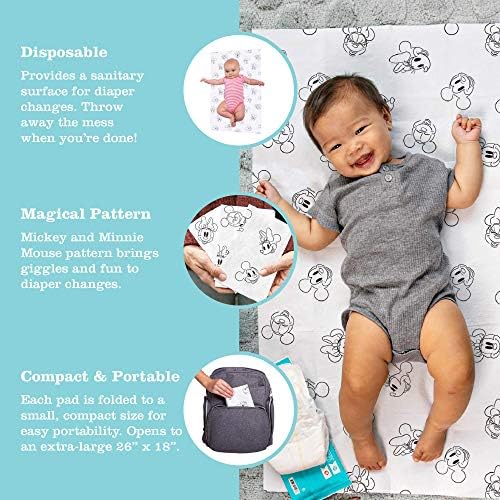 Disney Baby changing pads showing Mickey and Minnie Mouse pattern